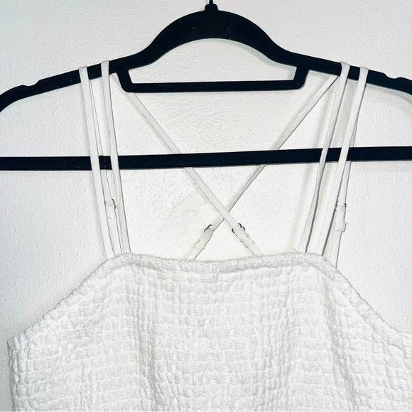 Maurices Eyeshadow NWT White Smock Strappy Hanky Hem Dress Medium Women’s - Picture 3 of 13
